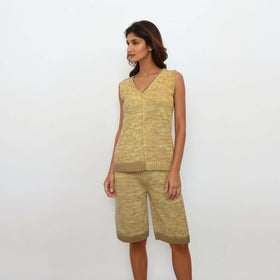 Gradient Bermuda Shorts Set Knitted-Knee Length Tailored Matching set Gradient Bermuda Shorts Set Knitted-Knee Length Tailored Matching set